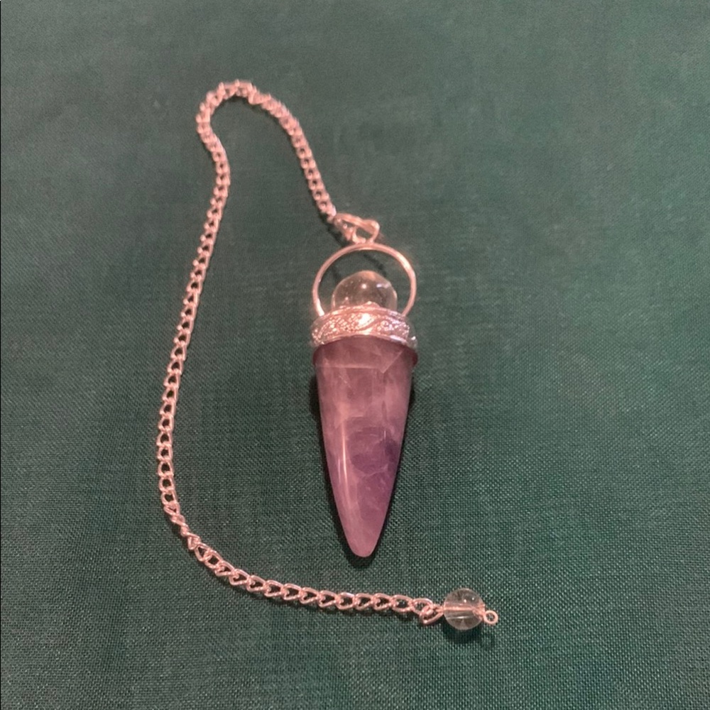 NWOT Amethyst Cone Shaped Pendulum